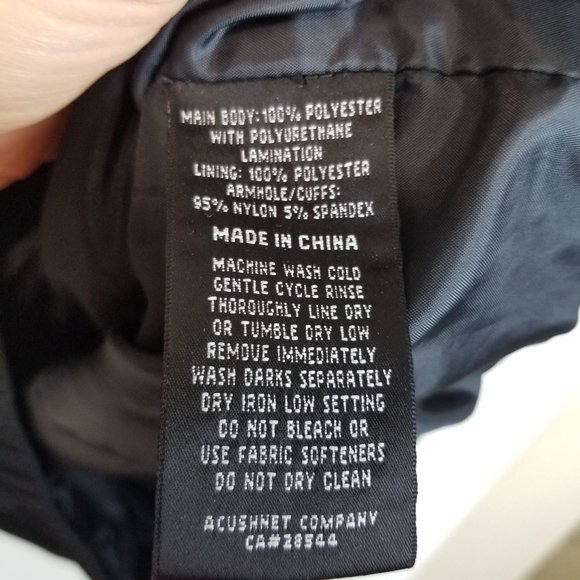 Dryjoys By FootJoy Mens Medium Black Jacket Long S - Picture 8 of 10